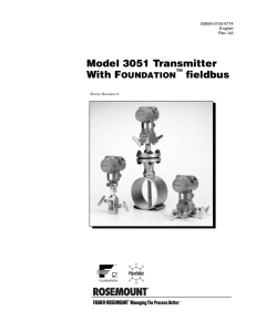 Model 3051 Transmitter fieldbus