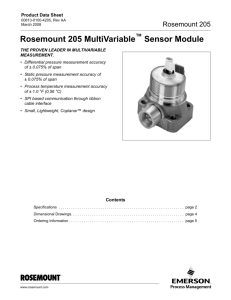 Rosemount 205 MultiVariable Sensor Module