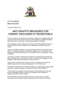 anti-graffiti measures for hobart discussed at roundtable