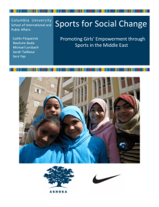 Sports for Social Change - School of International and Public Affairs