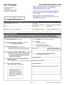IRA Distribution Request form