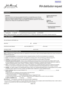 IRA Distribution Request Form