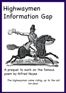 Highwaymen Information Gap - Collaborative Learning Project