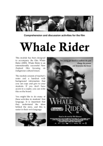 Comprehension and discussion activities for the film Whale Rider