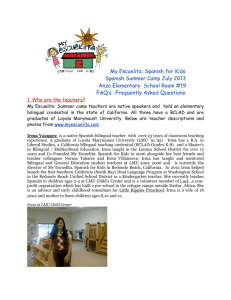 My Escuelita: Spanish for Kids Spanish Summer Camp July 2013