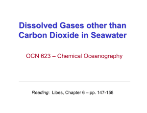 Dissolved Gases other than Carbon Dioxide in Seawater