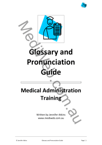 Glossary And Pronunciation Guide