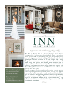 our wedding brochure - The Inn at Hastings Park