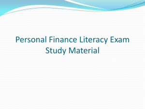 Personal Finance Literacy Exam Study Material
