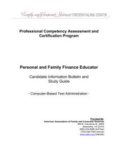 Personal and Family Finance Educator