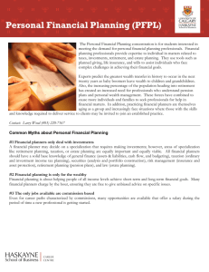 Personal Financial Planning - Haskayne School of Business