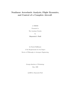 Nonlinear Aeroelastic Analysis, Flight Dynamics, and Control of a