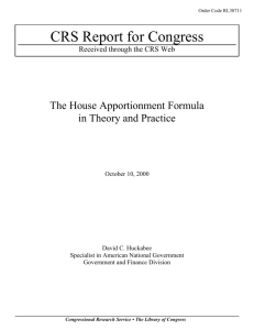 The House Apportionment Formula in Theory and Practice