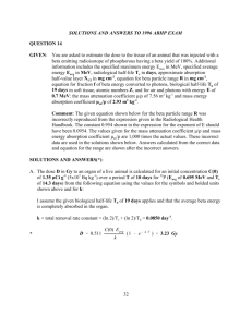 SOLUTIONS AND ANSWERS TO 1996 ABHP EXAM 32 D 0.511 C(0