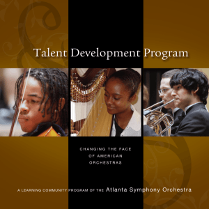 Talent Development Program - Atlanta Symphony Orchestra