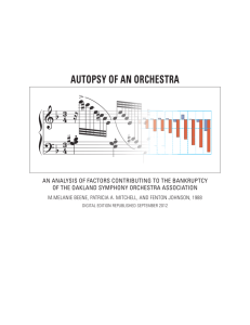 Autopsy of an Orchestra: An analysis of factors