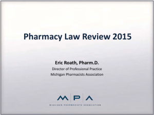Pharmacy Law Review 2015