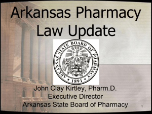 Pharmacy Law Update & Diversion Prevention Tools