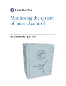 Monitoring the system of internal control