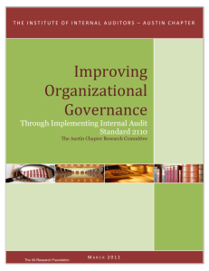 Improving Organizational Governance