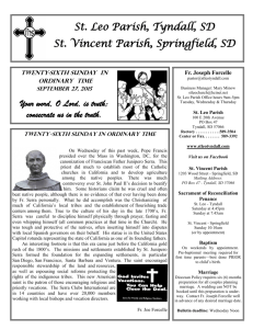 St. Leo Parish, Tyndall, SD St. Vincent Parish, Springfield, SD