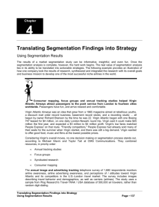 Translating Segmentation Findings into Strategy