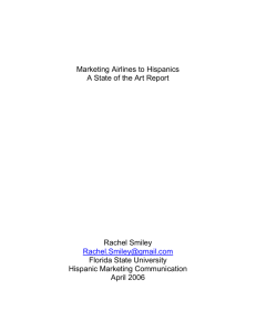 Marketing Airlines to Hispanics - Center for Hispanic Marketing