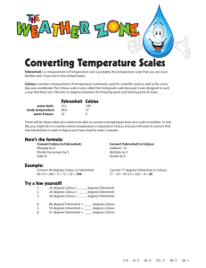 Converting Temperature Scales