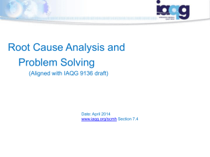 Root Cause Analysis and Problem Solving