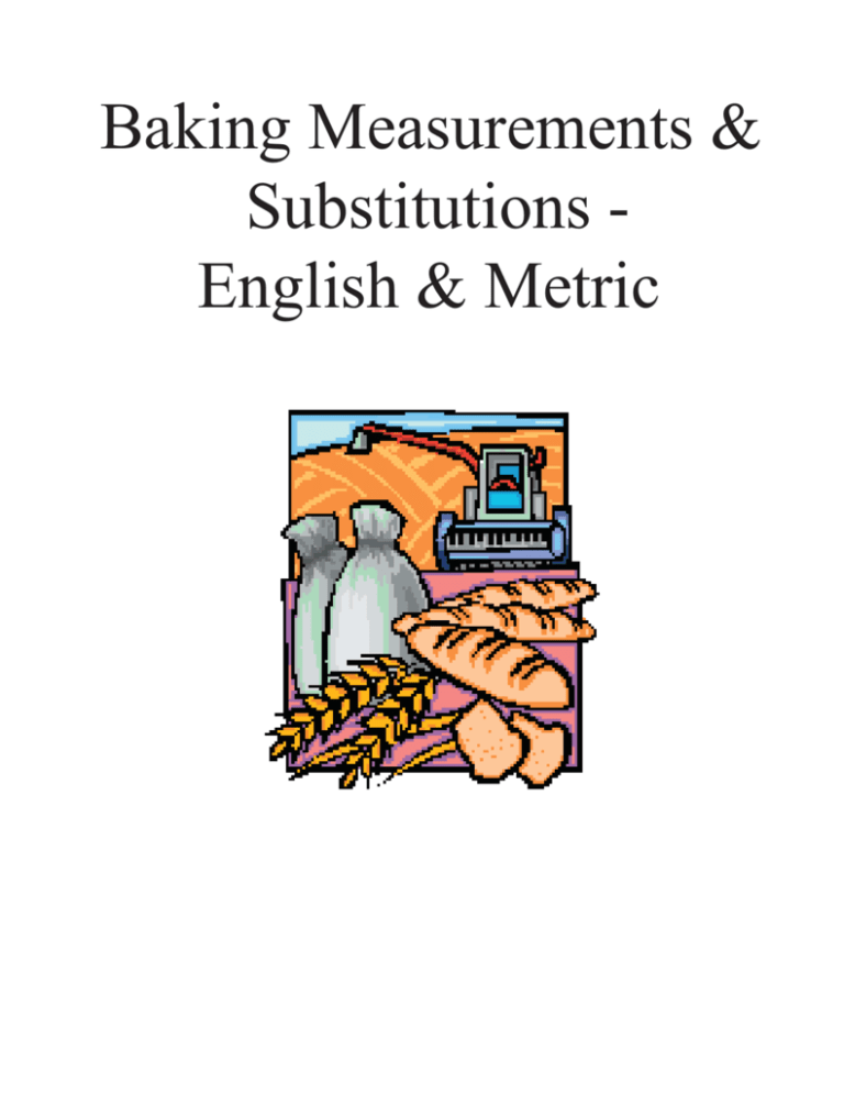 Baking measurements and substitutions