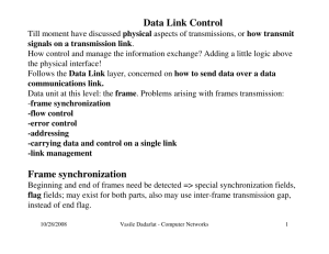 Data Link Control Frame synchronization