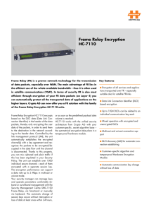 Frame Relay Encryption HC-7110