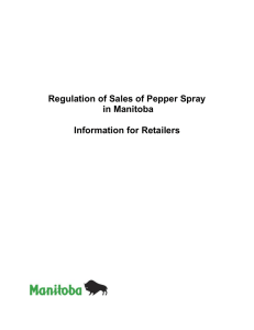 Pepper Spray - Government of Manitoba