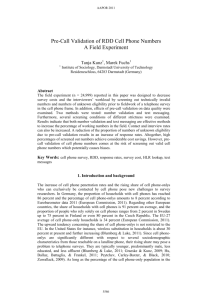 Pre-Call Validation of RDD Cell Phone Numbers