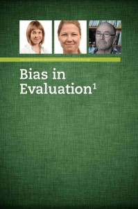 Bias in Evaluation - Independent Development Evaluation