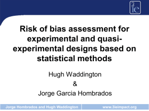 Risk of bias assessment for experimental and quasi
