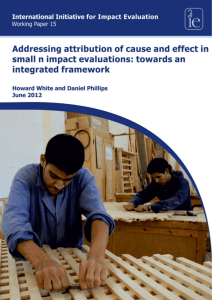 Addressing attribution of cause and effect in small n impact