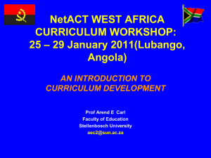 Introduction to curriculum workshop