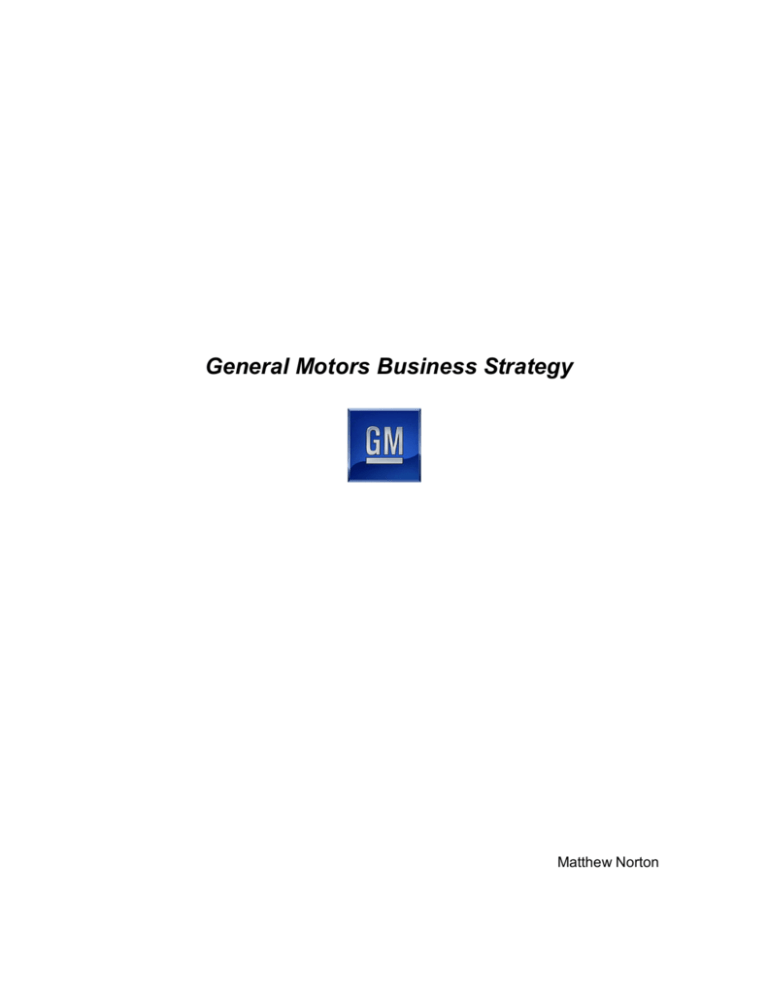 general motors strategy