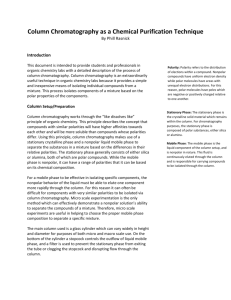 Column Chromatography as a Chemical Purification