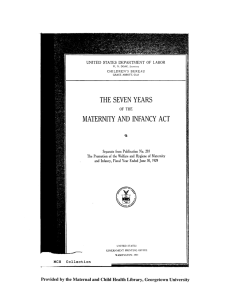 maternity and infancy act