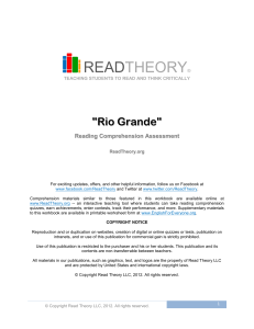 Rio Grande - Read Theory Workbooks
