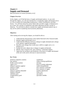 Chapter 4 Supply and Demand