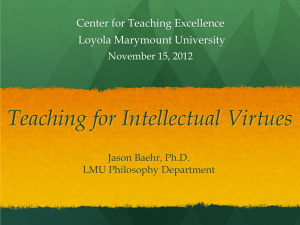 Virtues of the Mind - Loyola Marymount University