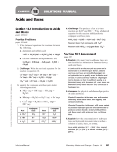 18 Acids and Bases