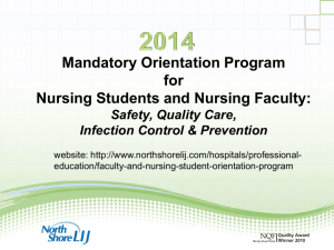 Mandatory Orientation Program for Nursing Students and Nursing