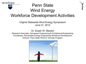 Penn State Wind Energy Workforce Development Activities