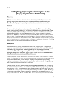 Building Energy Engineering Education Using Case Studies