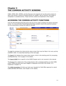 IDIS for Entitlements CDBG Manual: Chapter 3