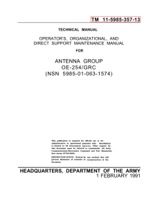 ANTENNA GROUP OE-254/GRC (NSN 5985-01-063